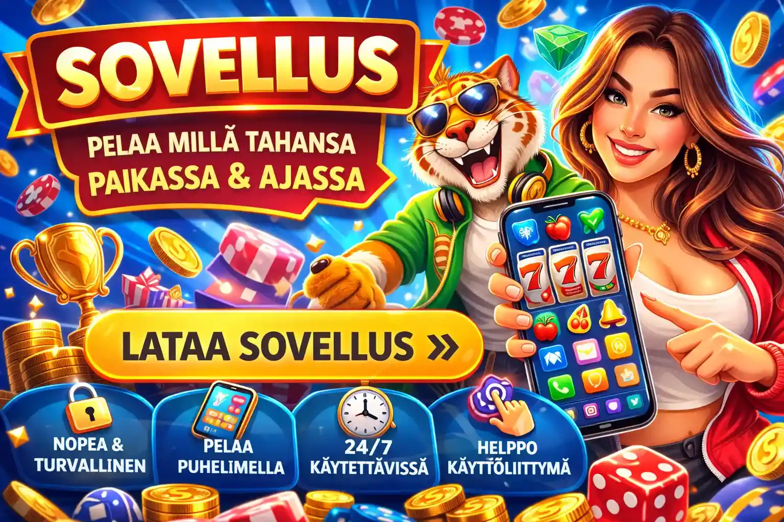 Nettikasino sovellus pelaamiseen puhelimella missä tahansa Suomessa